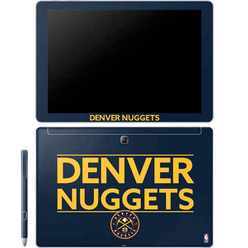 NBA Denver Nuggets Standard - Light Blue Galaxy Book 12in Skin